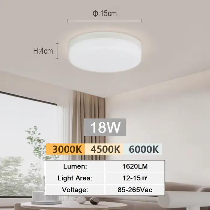 Plafonnier LED 18/24/36/48W à intensité variable, luminaire moderne pour la maison, chambre à couche
