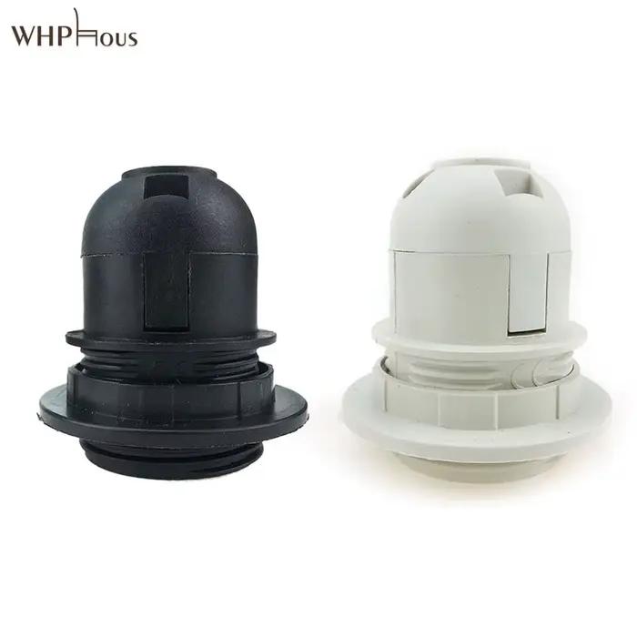 Support d'ampoule LED Edison E14, douille à capuchon à vis, 250V, 4A, pipeline, blanc, noir, demi-de