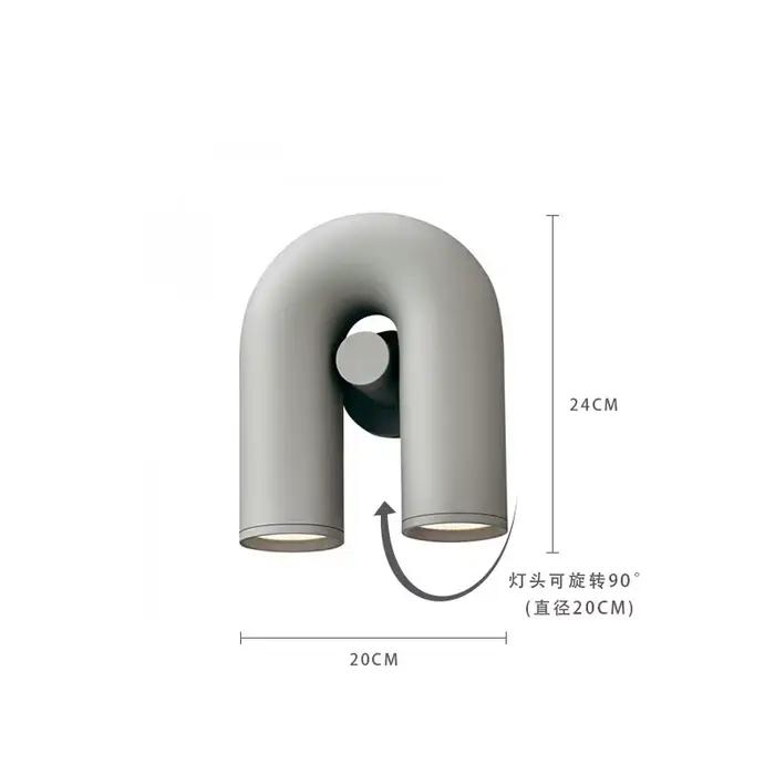 Applique Murale LED en Forme de U, Design poumons, pour Salon et Couloir
