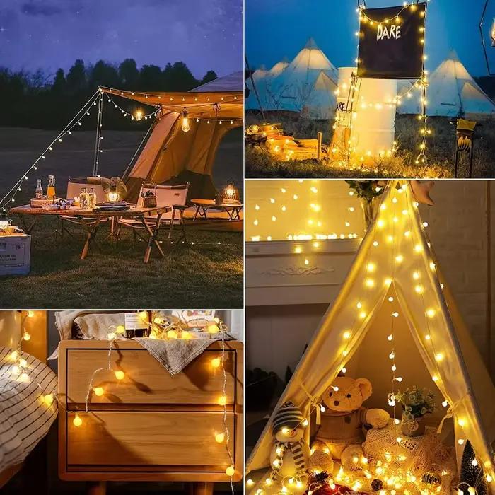 Guirlande lumineuse boule Led USB/à piles, Globe féerique d'extérieur pour mariage, Halloween, jardi