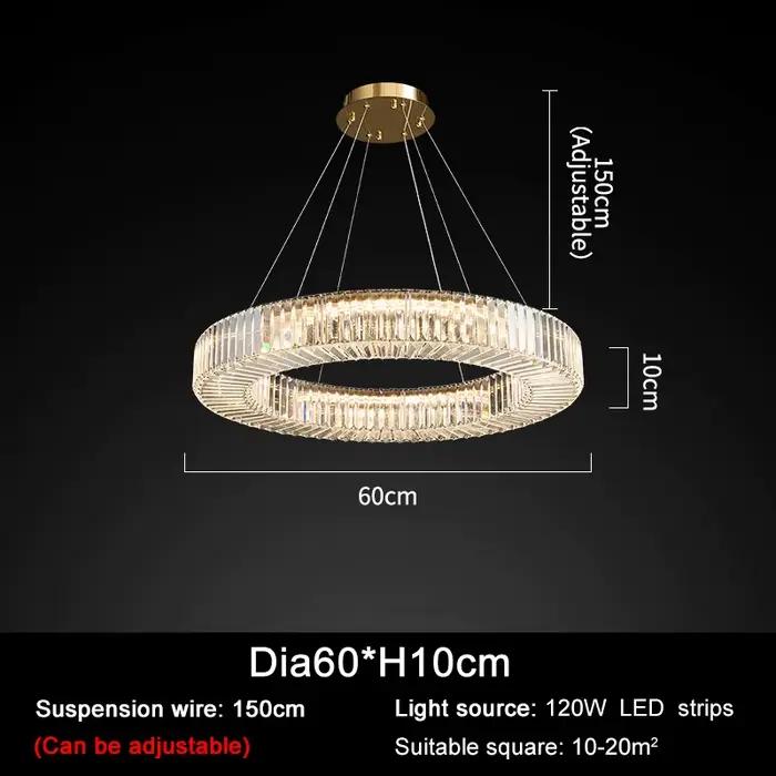 Lustre LED moderne rond et rectangulaire pour salon, lampe suspendue, décoration intérieure, éclaira