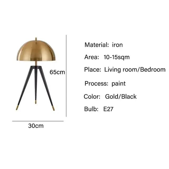 Lampadaire trépied nordique Vintage postmoderne champignon lampe LED sur pied pour salon chambre bur