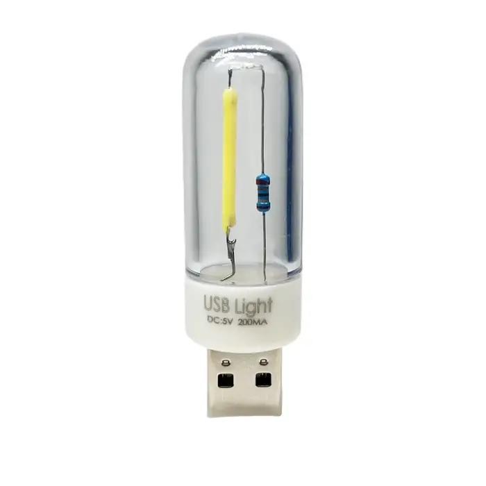 Mini lampe de Camping LED 5V veilleuse LED USB Filament éclairage Portable lampe USB charge trésor o