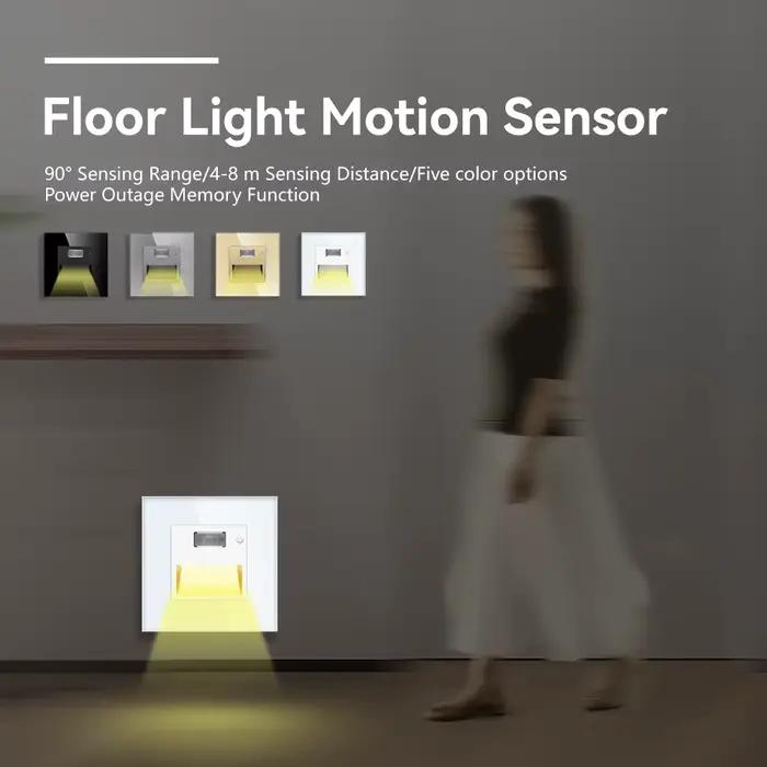 TAWOIA LED lumière d'escalier PIR capteur applique murale AC 110 V-240 V encastré pied escalier coul