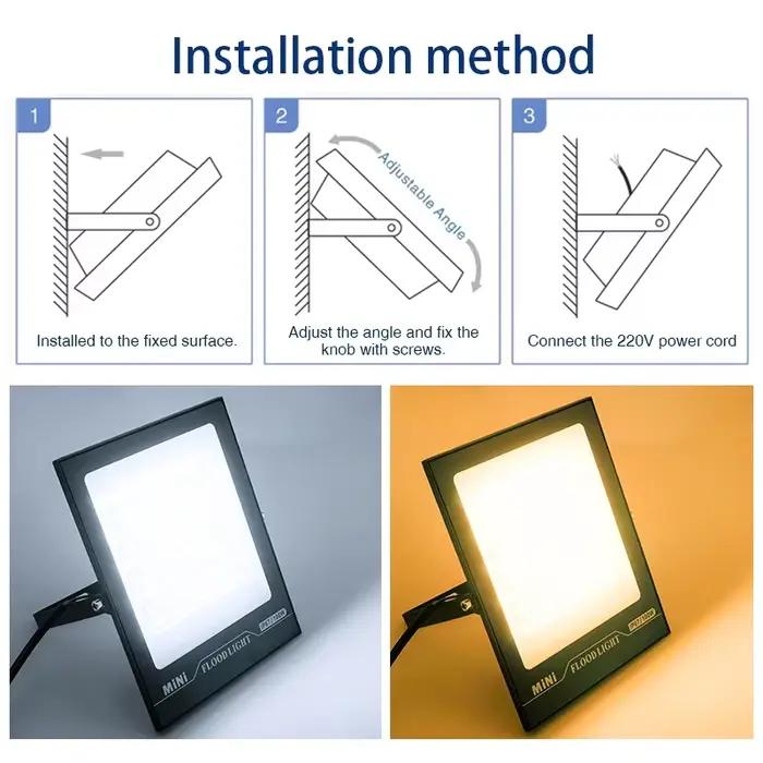 10W 20W 30W 50W 100W 150W 200W Led projecteur 220V projecteur extérieur IP67 étanche lampadaire écla