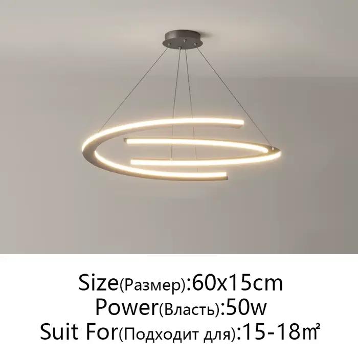 Lustre moderne pour salon atmosphère minimaliste lampe principale lumière de luxe nordique Simple Re