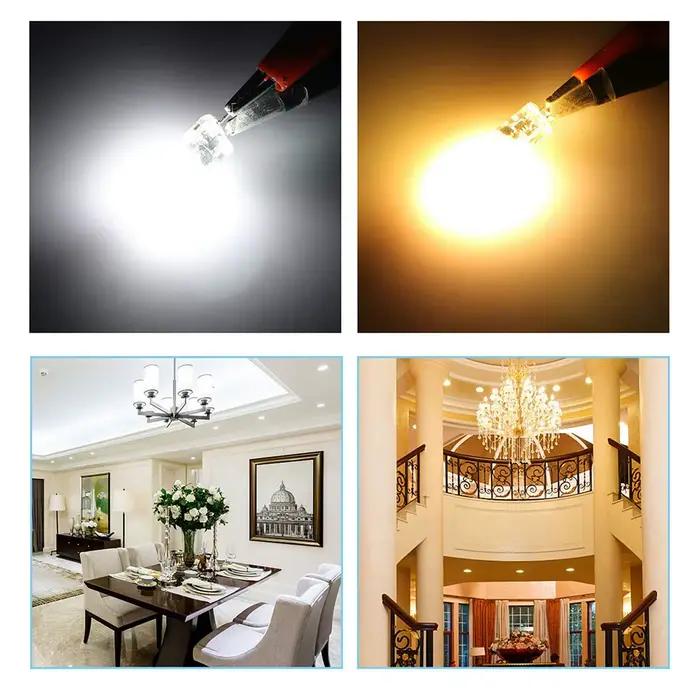 Mini lampe LED COB G4 à intensité variable, ampoule COB 6W AC DC 12V 220V, bougies de remplacement 3