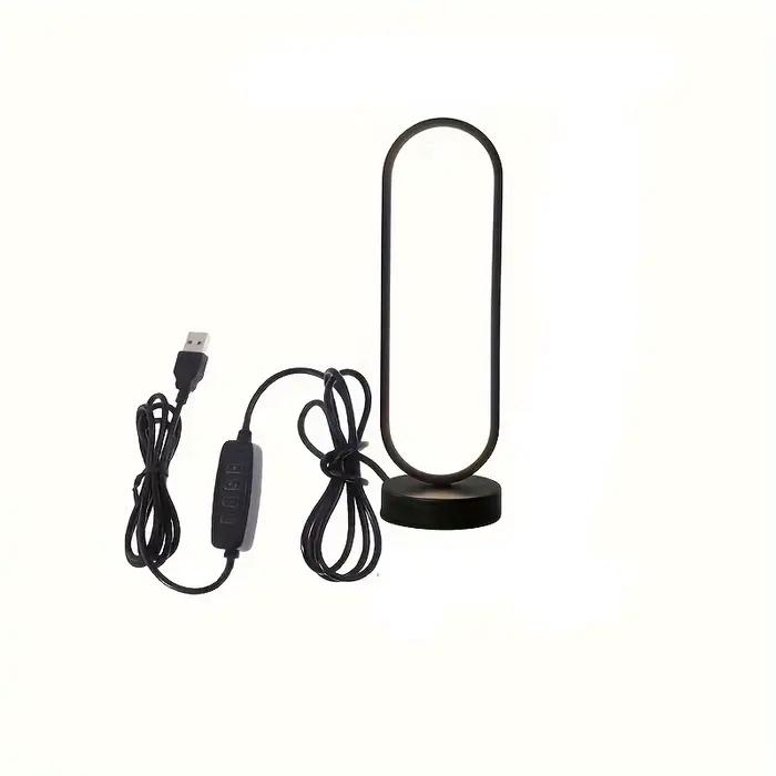 1PC lampe chambre anneau lampe salon trois couleurs gradation lampe de chevet LED veilleuse