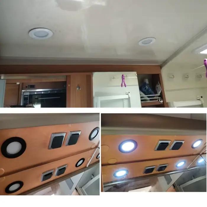 Mini Spot Lumineux LED Encastrable pour le Plafond, Éclairage d'Nik, Idéal pour une Cuisine ou un Ca
