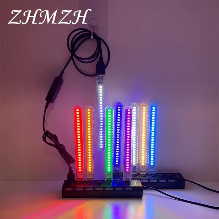 Veilleuse LED USB de Couleur Rouge, Jaune, Blanc, Bleu, Vert, Violet, Rose, Lampe de Nuit pour Strea