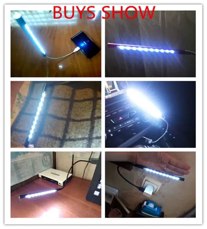 Matériel métallique USB LED lumières lampe de livre 10LED s Flexible livre lampe de lecture lampe de