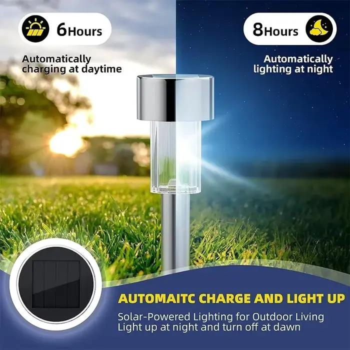 Paquet de 10 lumières extérieures solaires lanterne de jardin lampe à énergie solaire étanche paysag