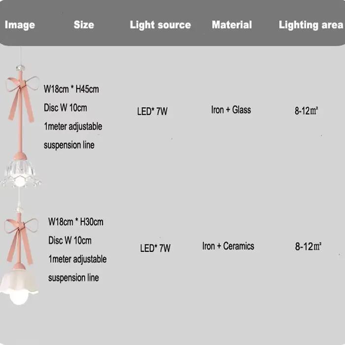 Lampe LED Suspendue en Céramique Rose avec Nministériels d Papillon, Luminaire Décoratif de Plafond,