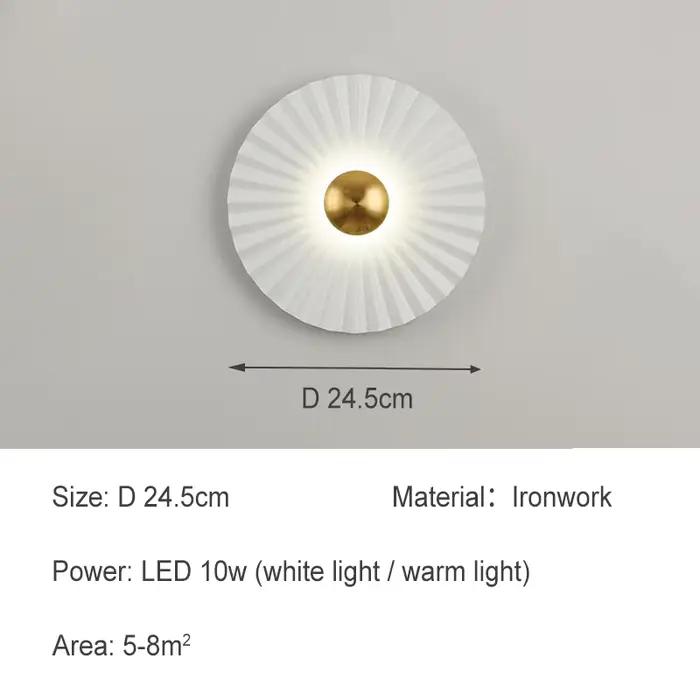 Applique Murale LED Ronde en Fer au Design Nordique Moderne, Luminaire Décoratif d'Nik, Idéal pour u