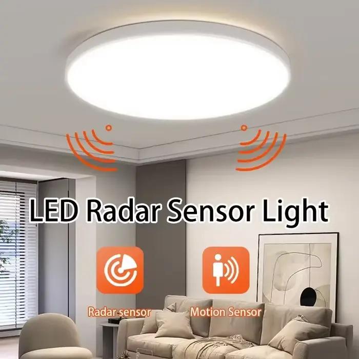 LED Radar capteur lumière LED plafonnier 220V capteur de mouvement éclairage pour chambre couloirs a