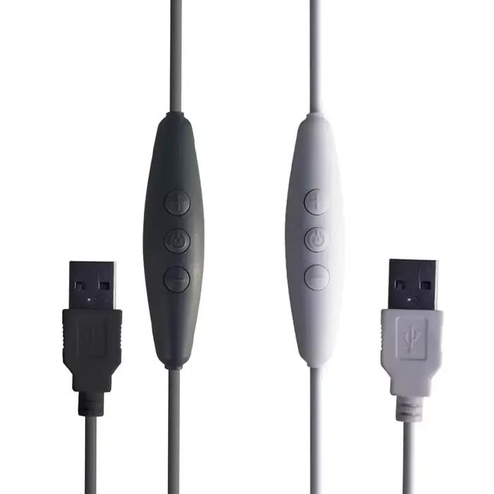 Gradateur USB 1.5m Fil Connecteur Noir Blanc Couleur Commutateur USB 4K Rafraîchir Gradation en cont