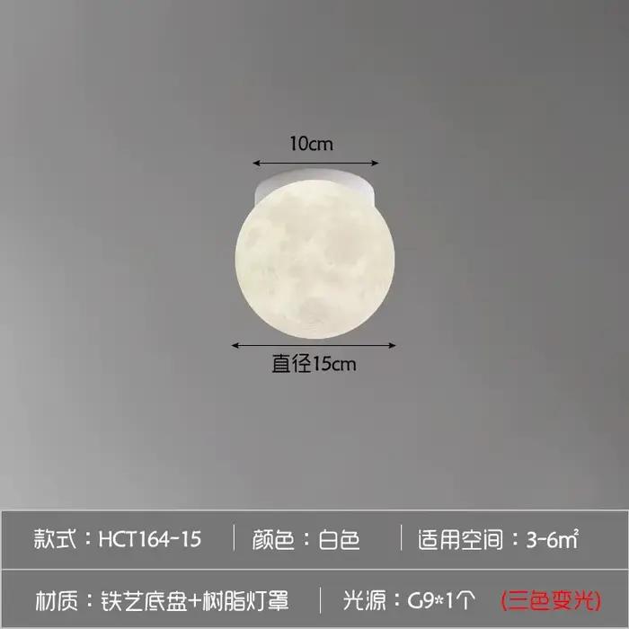 Lampes de lune créatives imprimées en 3D, luminaires de plafond modernes et minimalistes pour couloi