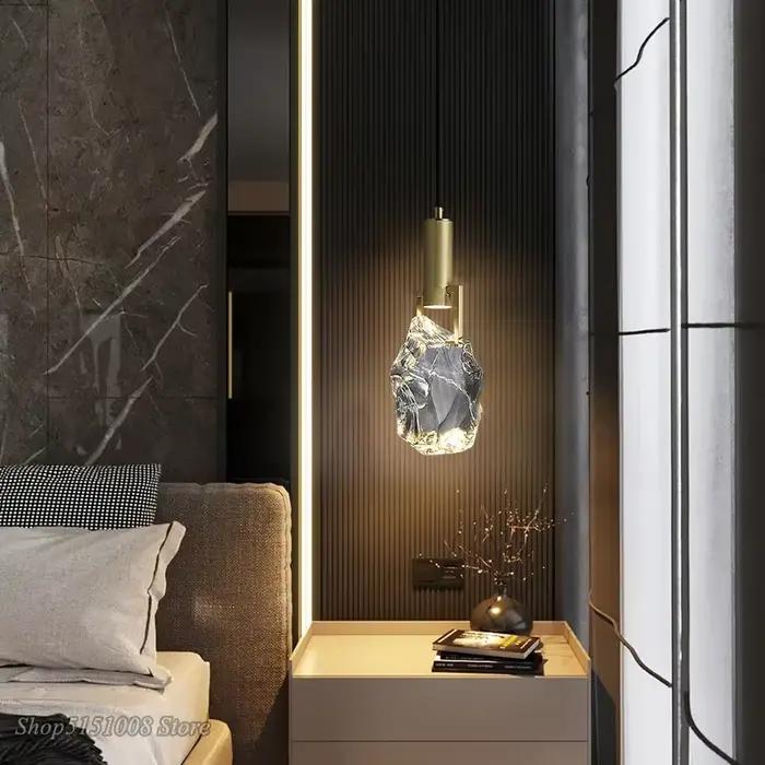 Lampe Led suspendue en cristal au design nordique de luxe, Luminaire décoratif d'intérieur, idéal po