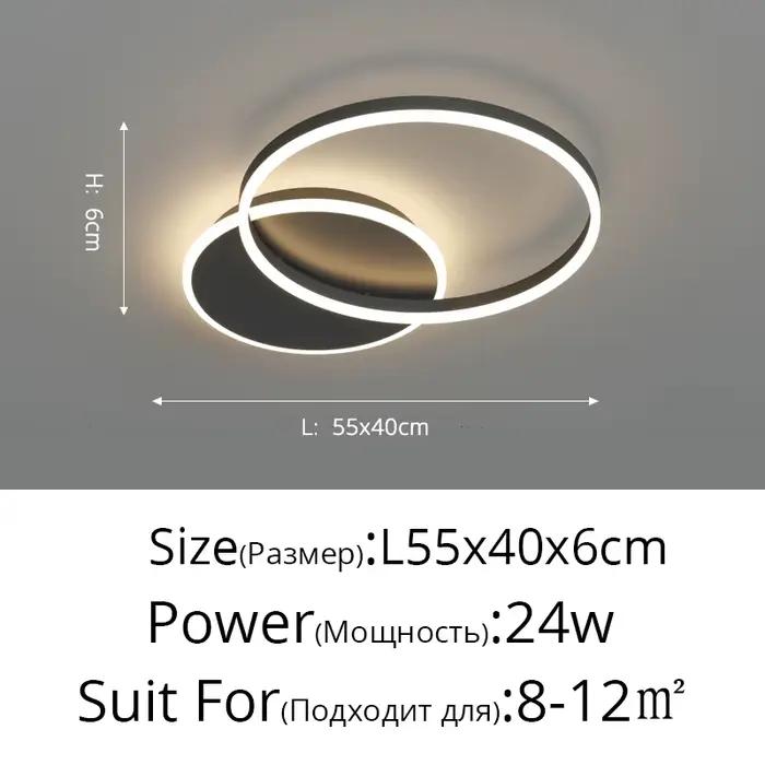Lampe suspendue LED moderne noire et dorée, luminaire décoratif d'intérieur, idéal pour les salons, 