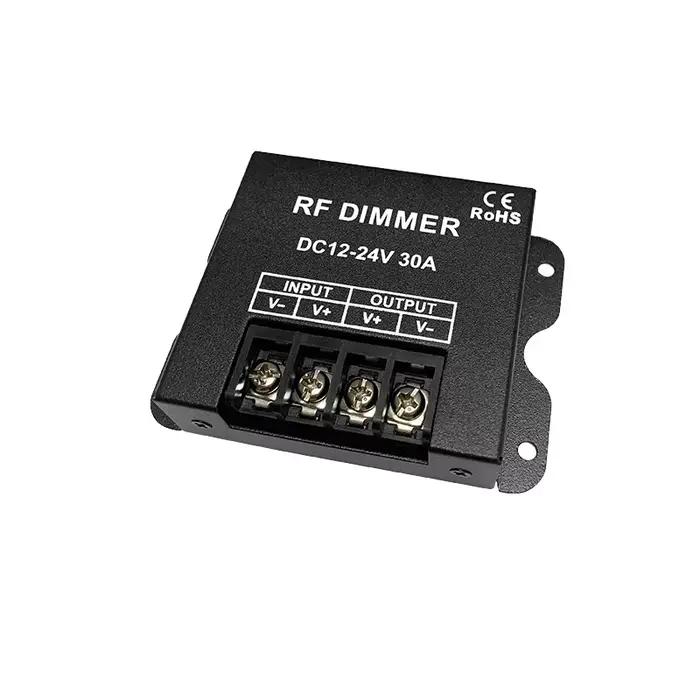 Contrôleur de variateur LED 30A 12-24V avec télécommande sans fil RF à 3 touches, gradation continue