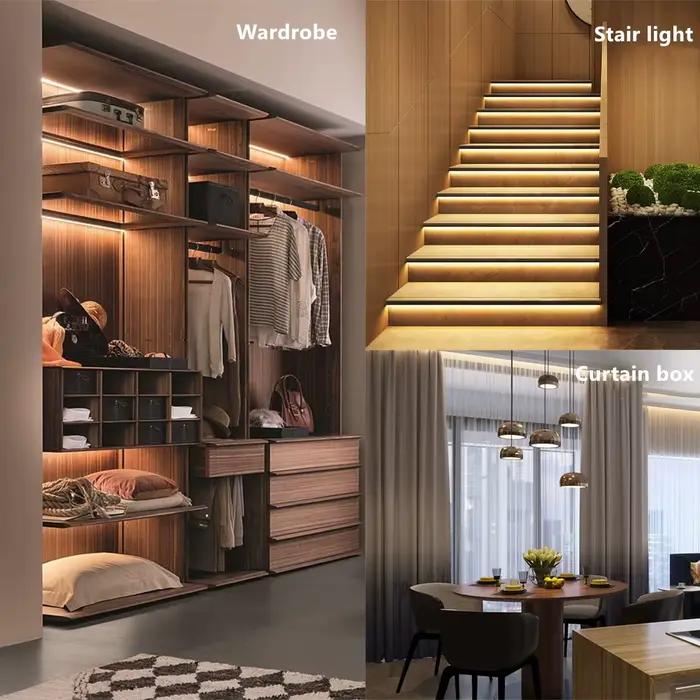 0.5m/1m/2m LED en forme de V profil en aluminium mur plafond dessus coin linéaire décoration éclaira