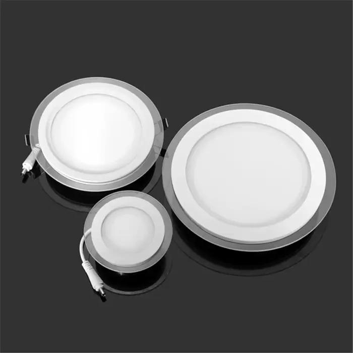 Livraison gratuite 18 W rond/carré verre LED Downlight encastré LED panneau lumineux Spot plafond ve