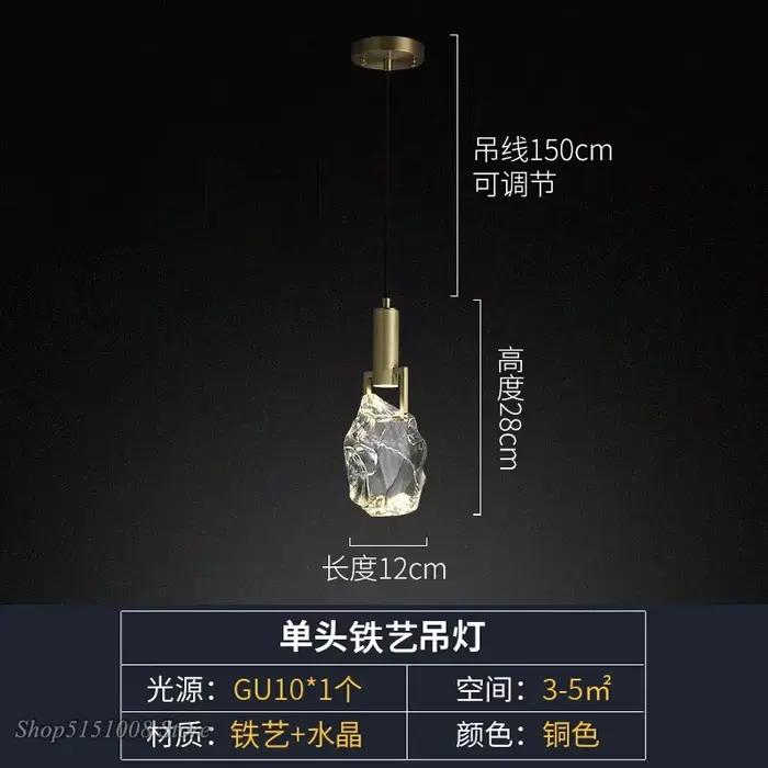 Lampe Led suspendue en cristal au design nordique de luxe, Luminaire décoratif d'intérieur, idéal po