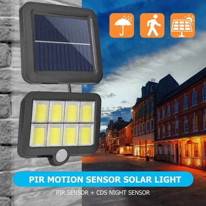 160LED lumière solaire applique murale fendue étanche mur extérieur d'urgence rue sécurité lampe sol