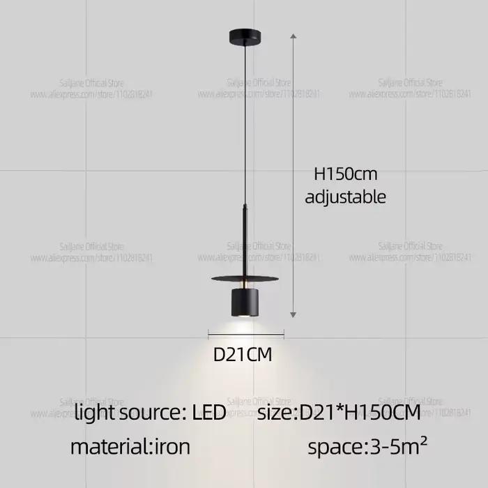 Lampe suspendue nordique moderne, cylindre réglable, lampe suspendue pour chambre à coucher, chevet,