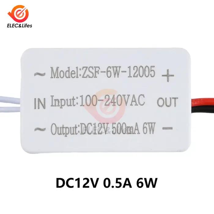 Pilote LED 6W 0,5a 12W 1A 18W 1,5a 24W 2A 36W 3A 48W 4A 60W 5A pour alimentation LED AC 100-240V à D