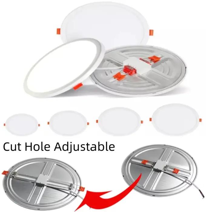 1 pièces AC 85-265V Ultra mince rond/carré panneau lumineux LED 6W 8W 15W 20W en aluminium plafond e