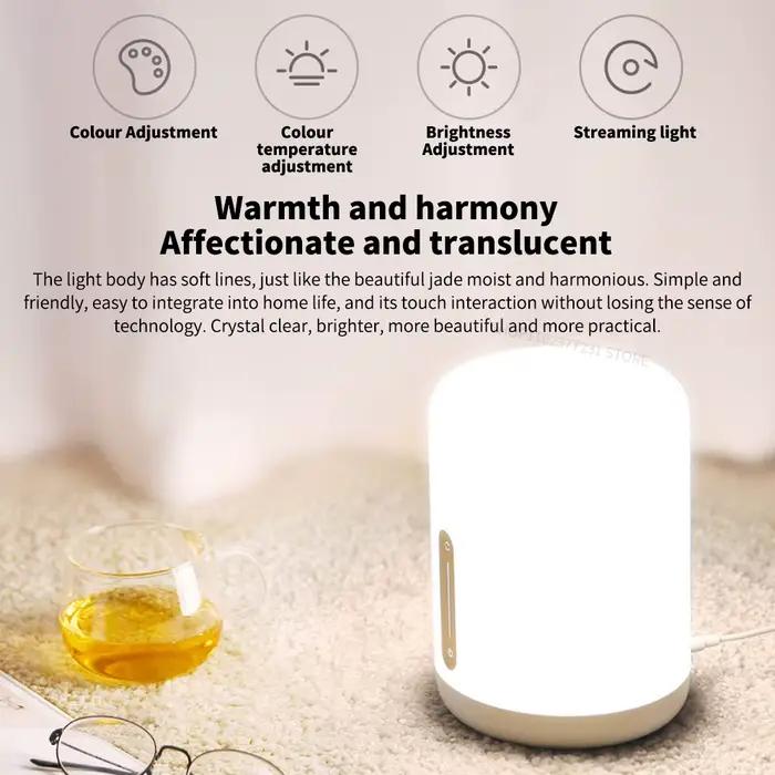 Nouvelle lampe de chevet MIJIA 2, lampe de table intelligente LED, lumière de nuit colorée, 400 lume