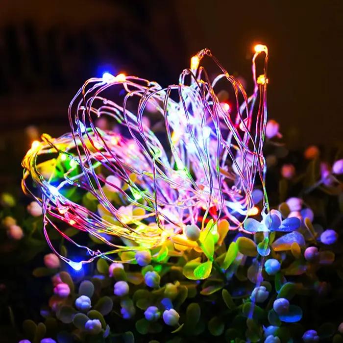 Guirxiété lumineuse solaire à LED pour décoration extérieure, étanche, nickel é, Noël, Halloween, fe
