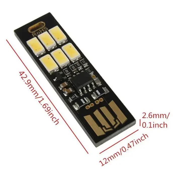 Mini lampe LED USB portable avec capteur tactile, veilleuse à intensité variable, lampe de table de 