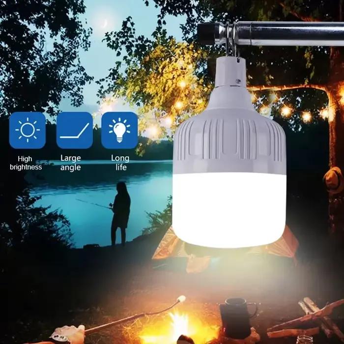 USB Rechargeable Camping lumières lumière LED lanterne Portable ampoule de secours lampe haute puiss