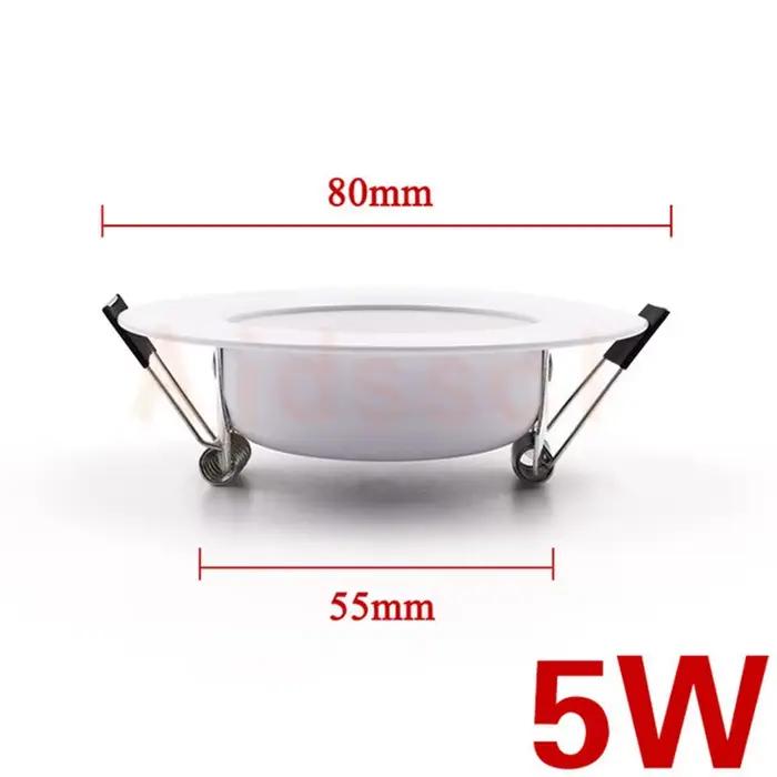 Downlight LED 5W 7W 9W 12W 15W trois couleurs encastré dans le plafonnier LED AC 220V 230V 240V écla