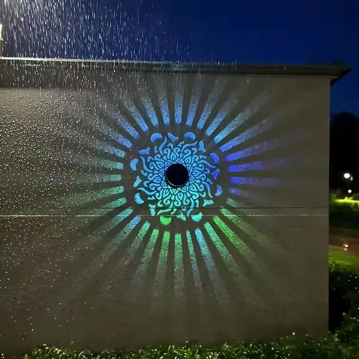 Lampes solaires d'extérieur, lumière murale solaire Mandala pour jardin, projecteur de clôture de ja