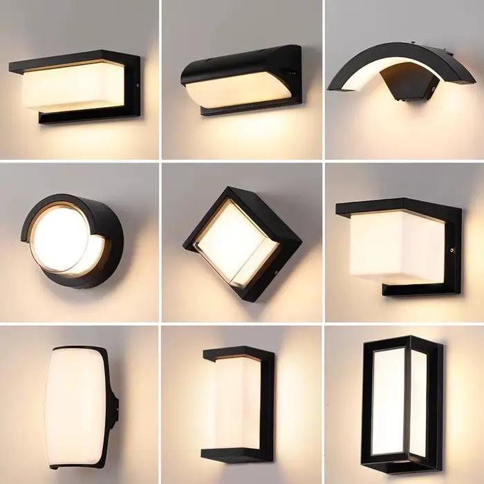 LED lumières extérieures étanche IP65 capteur de mouvement lumière applique murale AC85-265V porche 
