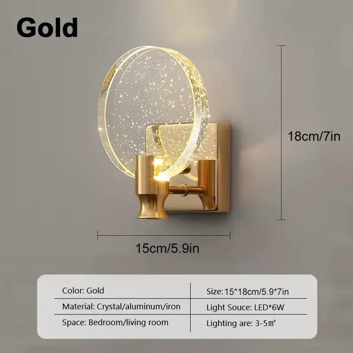 Applique murale LED en cristal, éclairage d'ambiance moderne pour la maison, décoration murale, cham