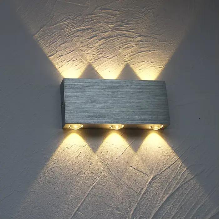 Applique murale d'intérieur LED minimaliste moderne-or et argent brossé pour chambre salon couloir s