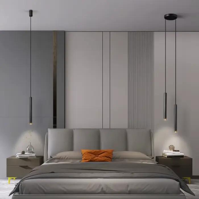 Lampe suspendue de chevet minimaliste, projecteur de chambre à coucher, Restaurant, Bar, cuisine, sa