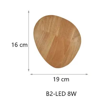 Eclipse Wandlamp-Applique Murale LED Ronde en Bois, Design Nordique Moderne, Nik, Chambre, oral et, 