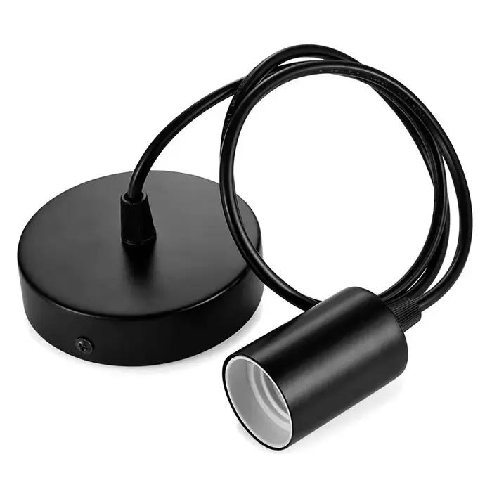 Support de lampe suspendue E27 avec câble réglable de 50/150 cm, luminaire suspendu industriel pour 