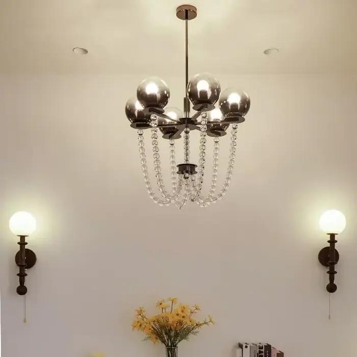 Plafonnier au Design Rétro Français, Design Luxueux, Haut de Gamme, Luminaire Décoratif de Plafond, 