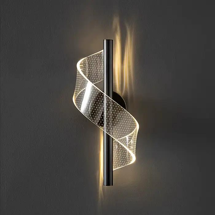 Applique murale LED nordique, éclairage d'intérieur pour chambre à coucher, chevet, salon, arrière-p
