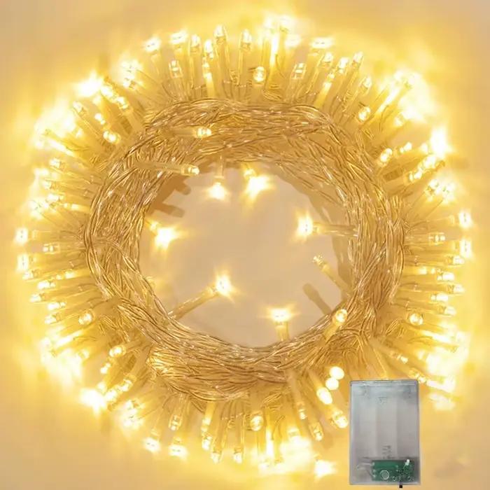 1/2/4/10M LED lumières extérieures guirlande fée lumière à piles étanche ornement de noël mariage ja