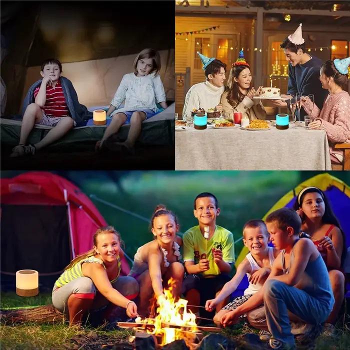 13 couleurs télécommande veilleuse USB Rechargeable lampe tactile Portable Table de chevet lampe de 