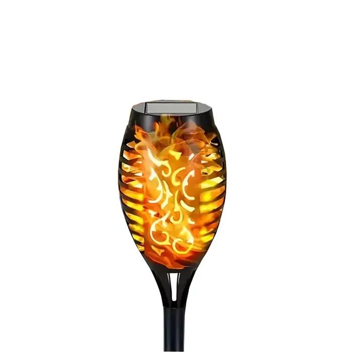 Lampe torche solaire à flamme vacillante, détection intelligente de la lumière, éclairage extérieur 