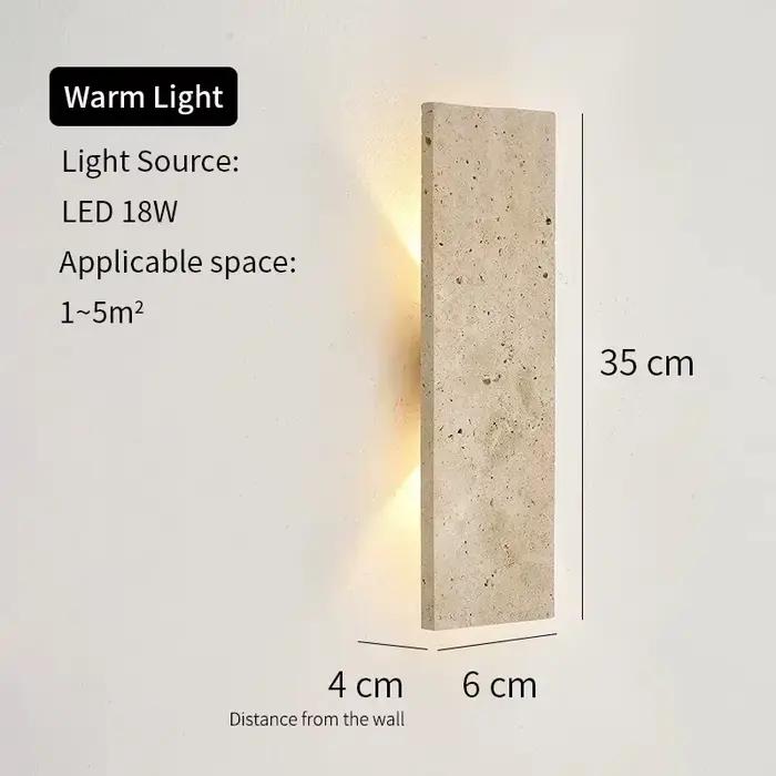 Lampe murale LED étanche IP65 Wabi-sabi pour extérieur, lumière de jardin, applique murale rétro en 