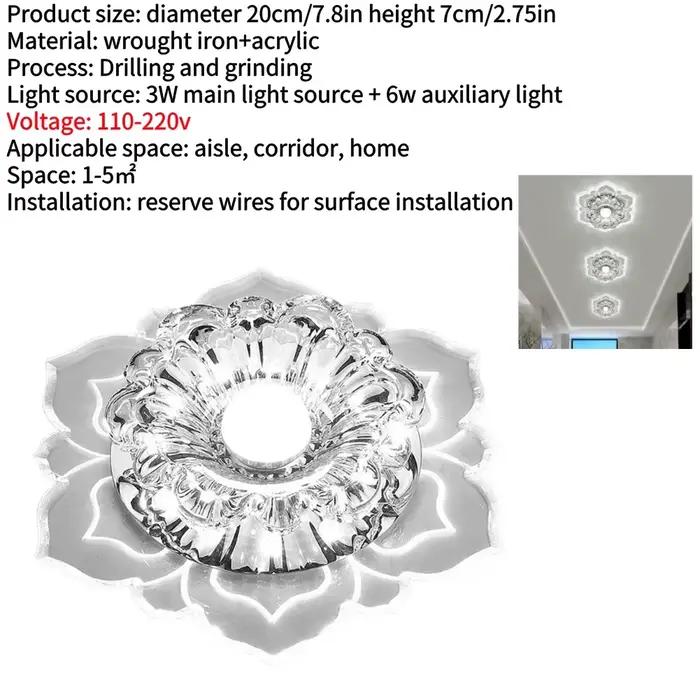LED plafonnier économie d'énergie porche lumière protéger les yeux couloir lampe Installation facile